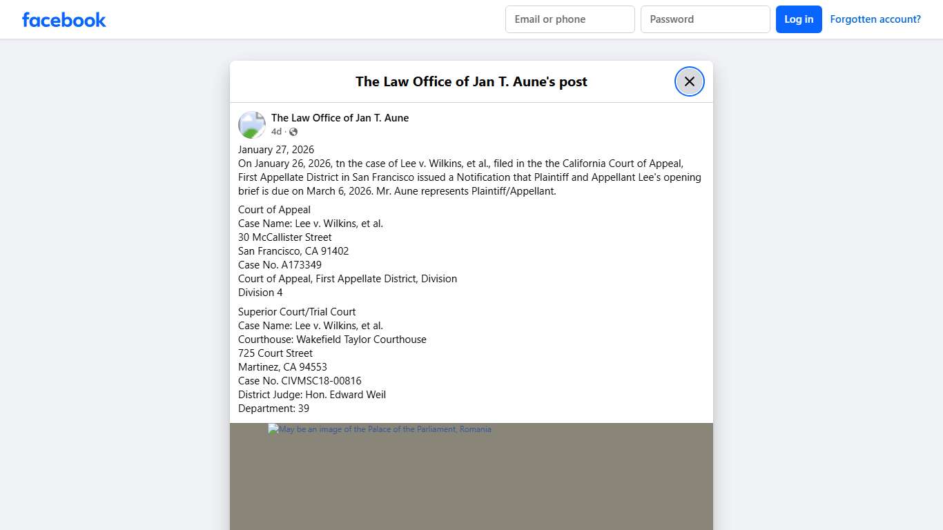 January 27, 2026 On... - The Law Office of Jan T. Aune Facebook